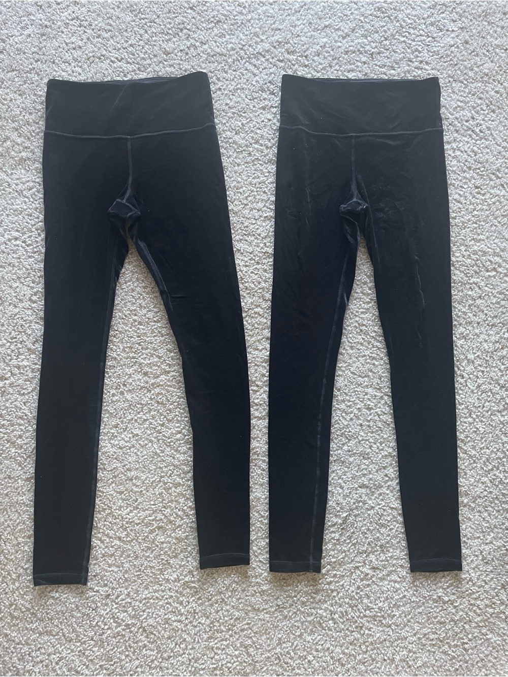 Athleta Black High-Rise Velvet Tights (2)